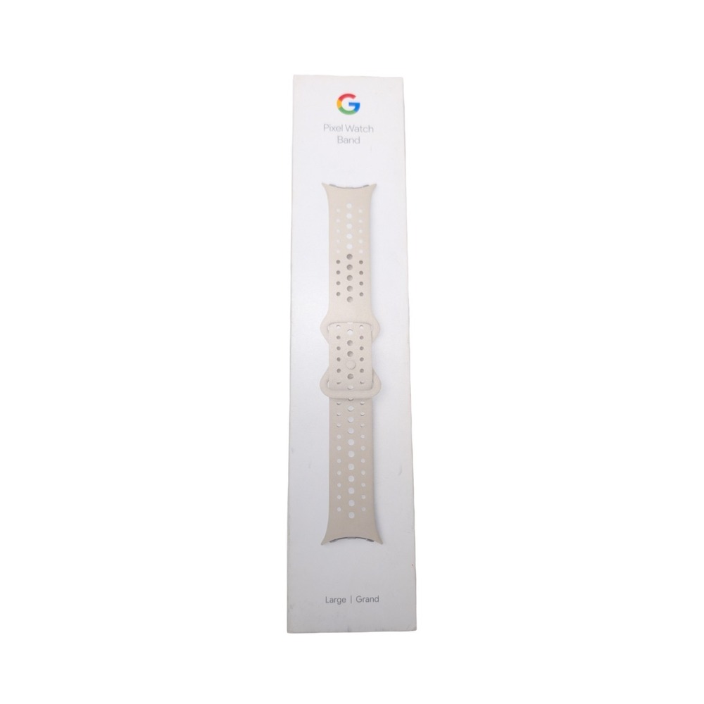 22-O Google Pixel Watch 2, 3, & 4 Pixel Active Sport‎ Band - Porcelain